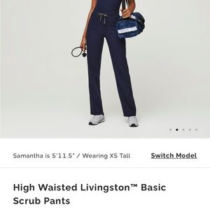 FIGS High Waisted Livingston Basic Scrub Pants - medium
